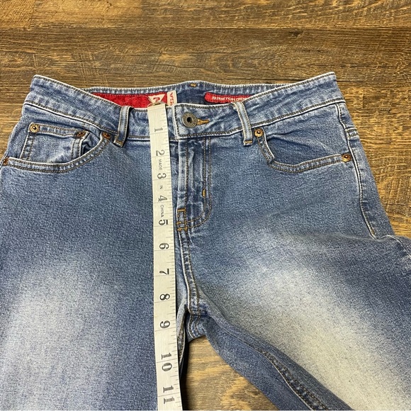 Vintage Y2K Guess USA Flared Jeans Womens 28 Blue Faded Stretch Denim - Picture 3 of 8